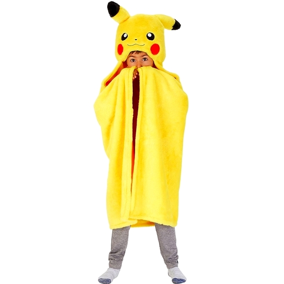Pokémon Pikachu Super Soft Fleece Hooded Throw Blanket 30×50 Inches - Picture 1 of 6